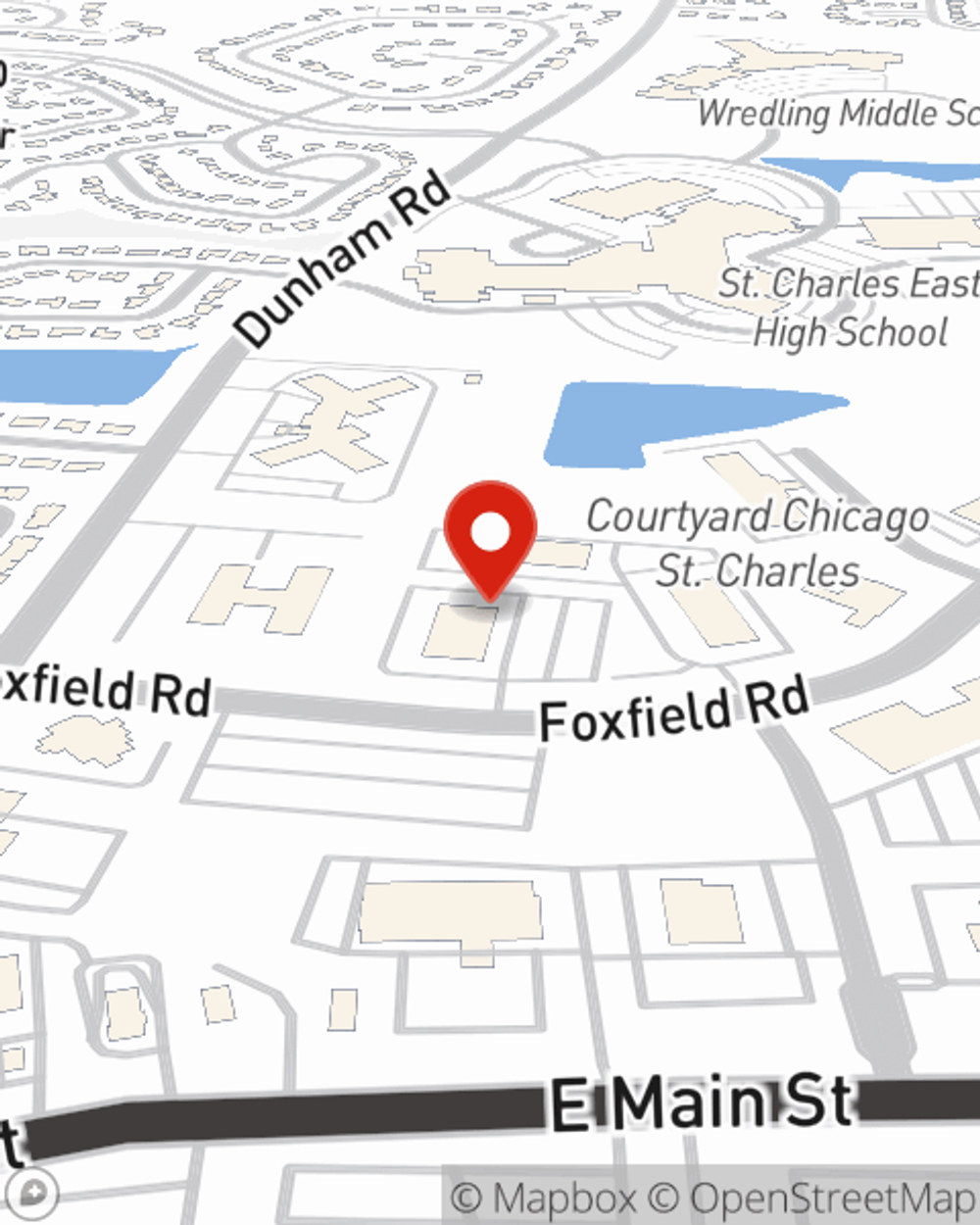 Map showing State Farm Agent's office