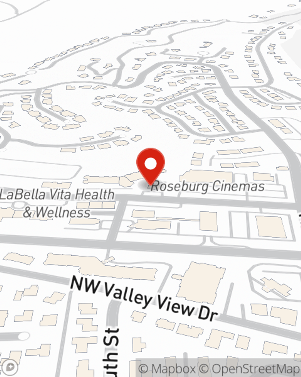 Map showing State Farm Agent Natalie Kelley's office at 1790 NW Hughwood Ave, Roseburg, OR