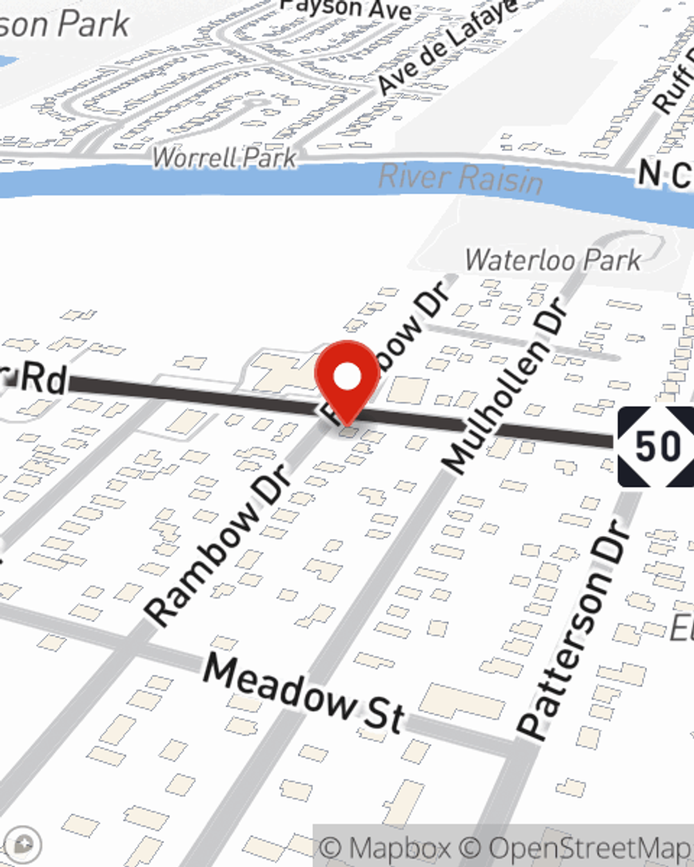Map showing State Farm Agent Brenden Gebbink's office at 2045 S Custer Road, Monroe, MI