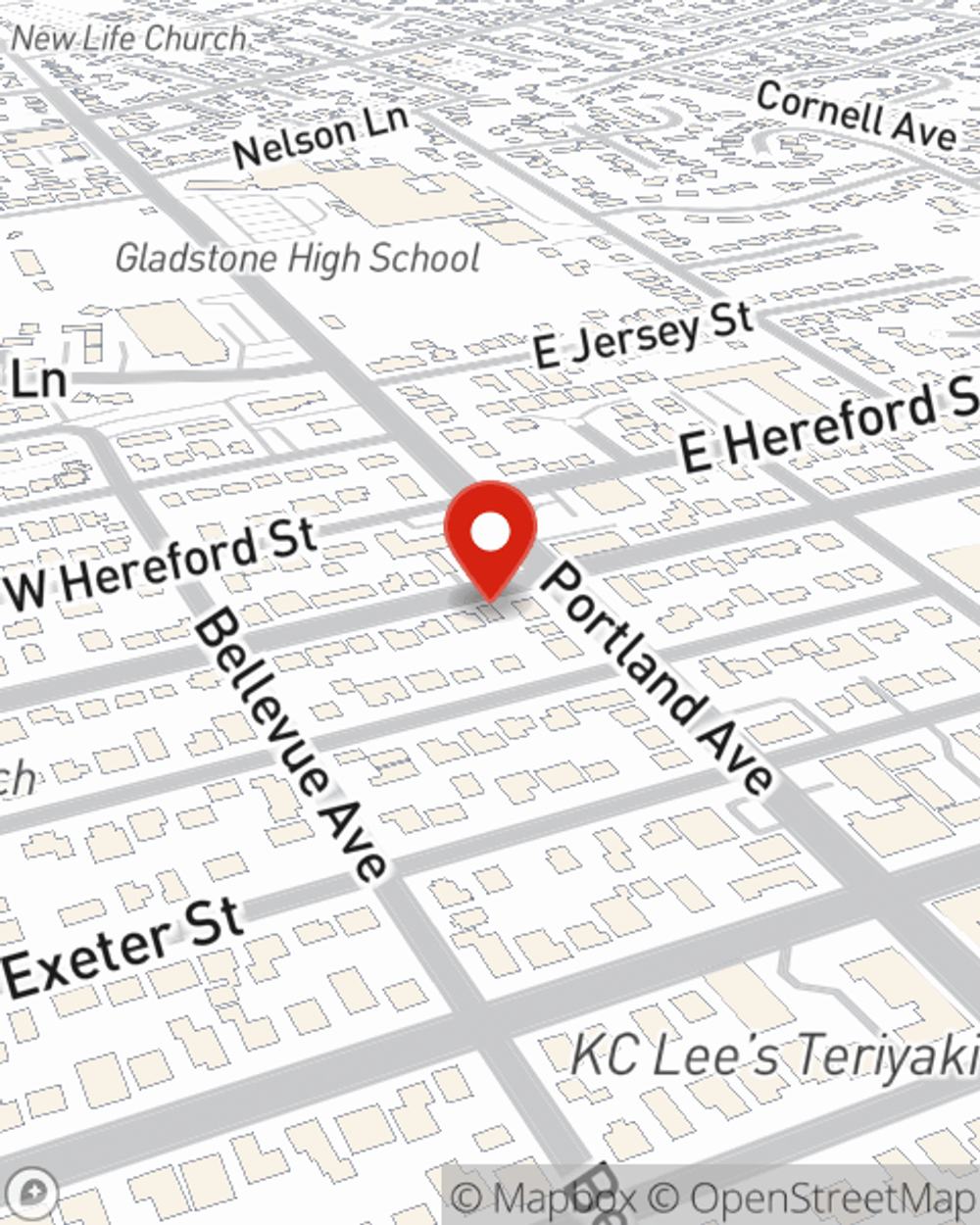 Map showing State Farm Agent's office