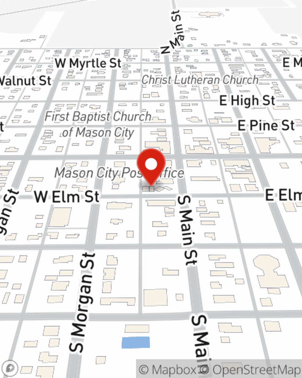 Map showing State Farm Agent's office