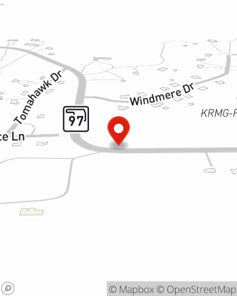 Map showing State Farm Agent's office