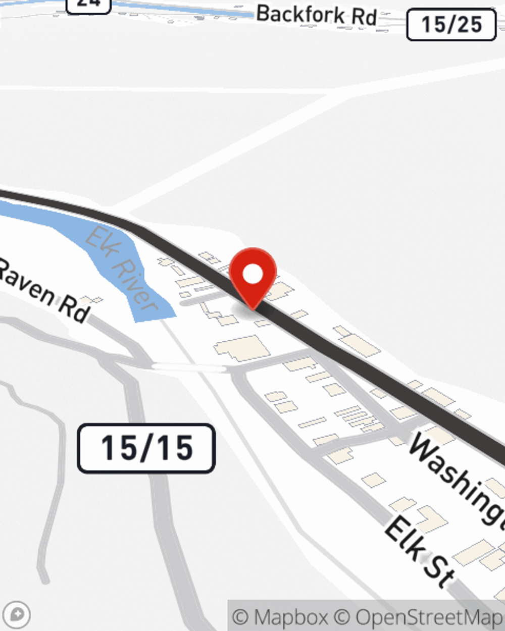 Map showing State Farm Agent Roger Dean's office at 632 Point Mountain Road, Webster Springs, WV