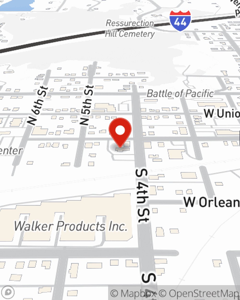 Map showing State Farm Agent Brian Smith's office at 402 W St Louis St, Pacific, MO