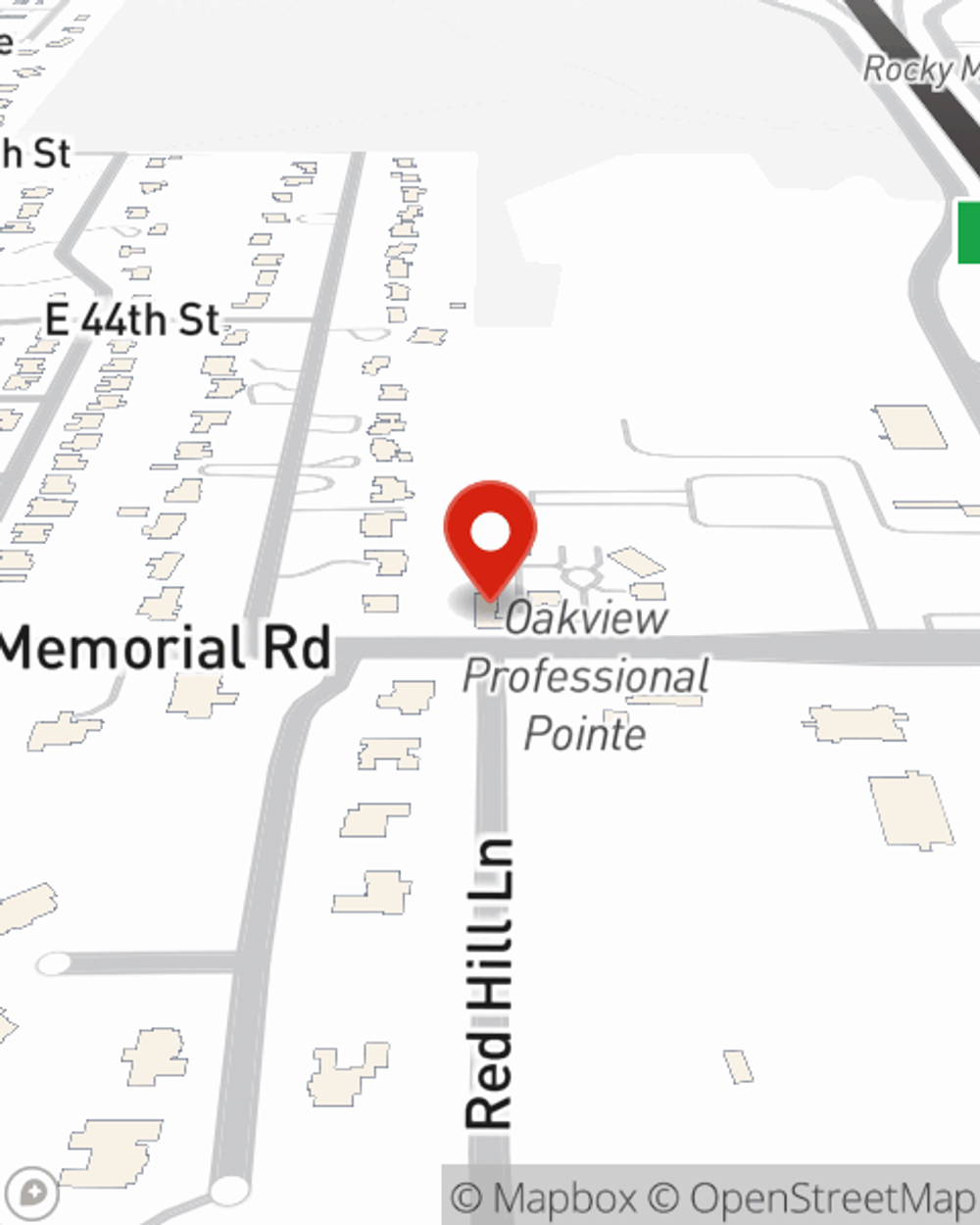 Map showing State Farm Agent Thomas Webber's office at 3815 E Memorial Rd, Edmond, OK