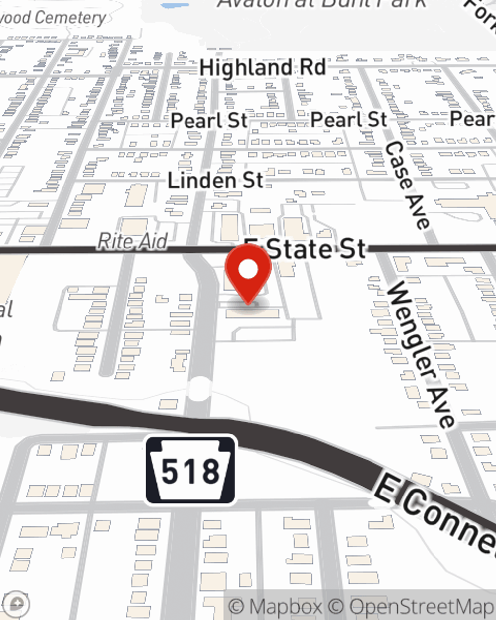 Map showing State Farm Agent Rich Vetica's office at 87 Stambaugh Avenue, Sharon, PA
