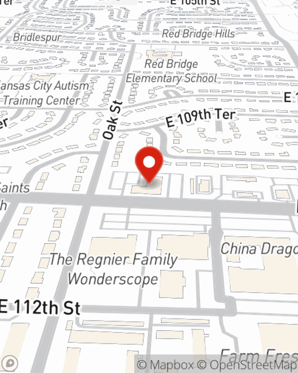 Map showing State Farm Agent's office