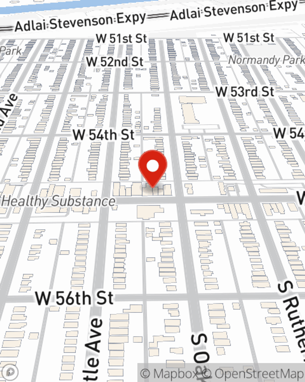Map showing State Farm Agent Blake Waller's office at 6808 W Archer Avenue, Chicago, IL