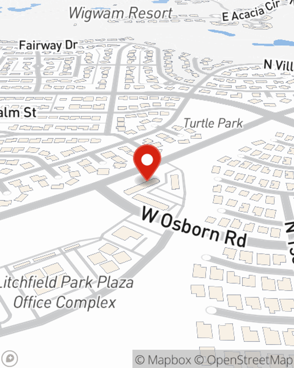 Map showing State Farm Agent's office