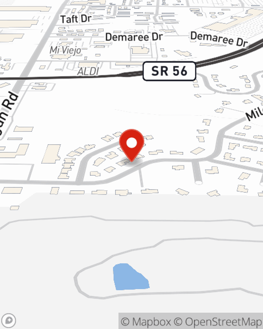 Map showing State Farm Agent Josh Denny's office at 112 Miles Ridge Rd, Madison, IN