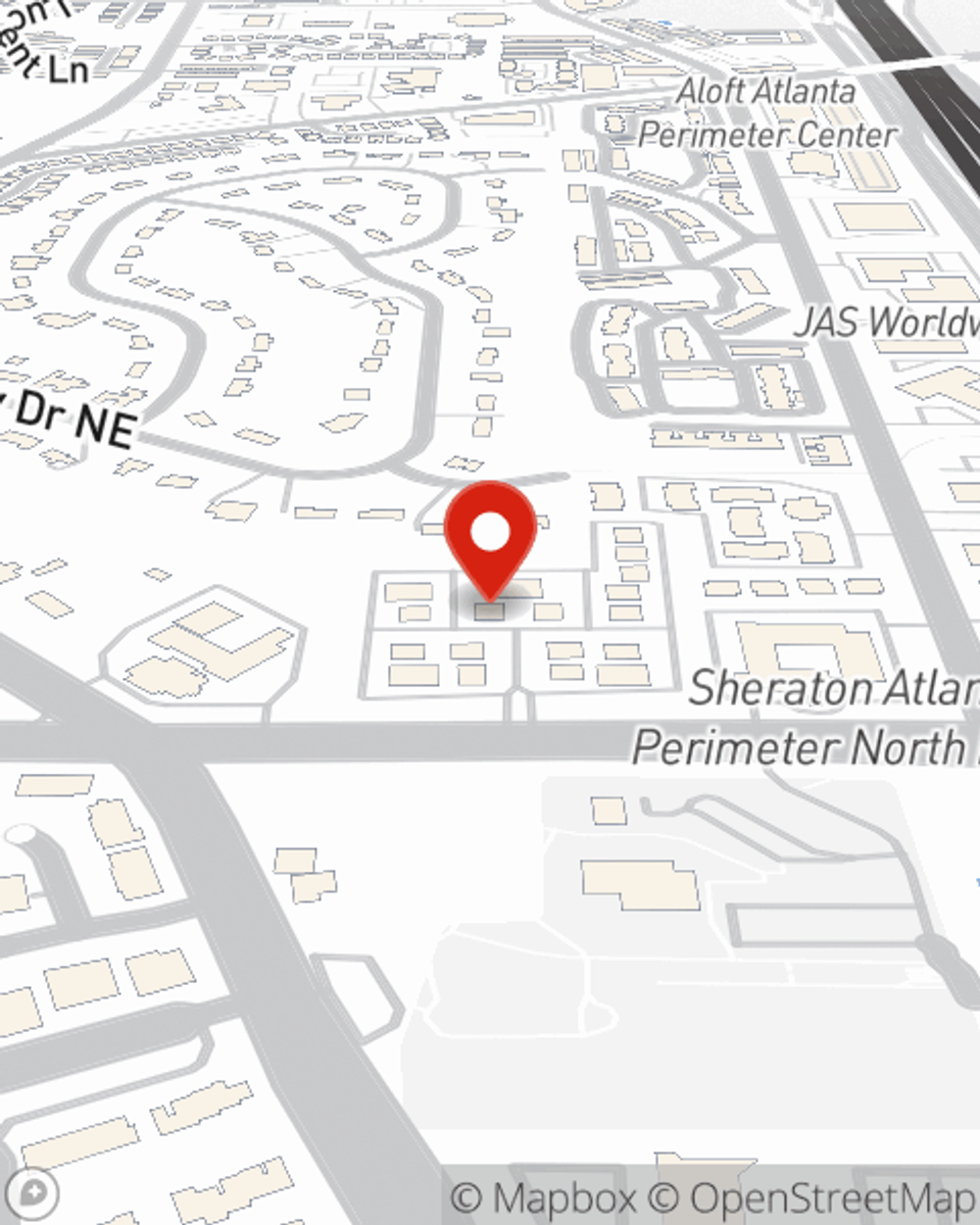 Map showing State Farm Agent Bryan Couey's office at 750 Hammond Dr BLDG 11 STE 300, Atlanta, GA