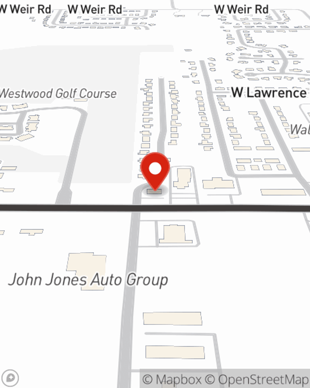 Map showing State Farm Agent Bob Ward's office at 1672 W McClain, Scottsburg, IN