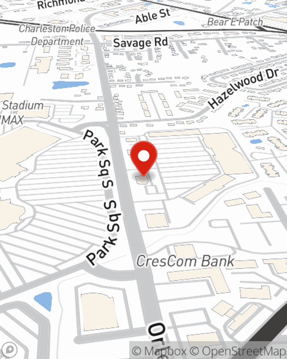 Map showing State Farm Agent Perry Metzler's office at 946 Orleans Road Unit G2, Charleston, SC