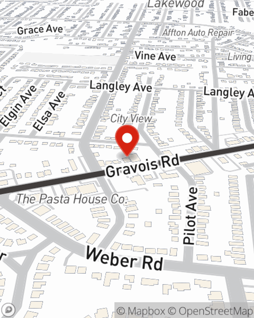 Map showing State Farm Agent Andrew Broombaugh's office at 8913 Gravois Rd, Saint Louis, MO