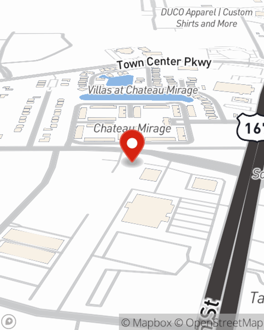 Map showing State Farm Agent Scotty Doucet's office at 117 Duhon Road, Suite 200, Lafayette, LA