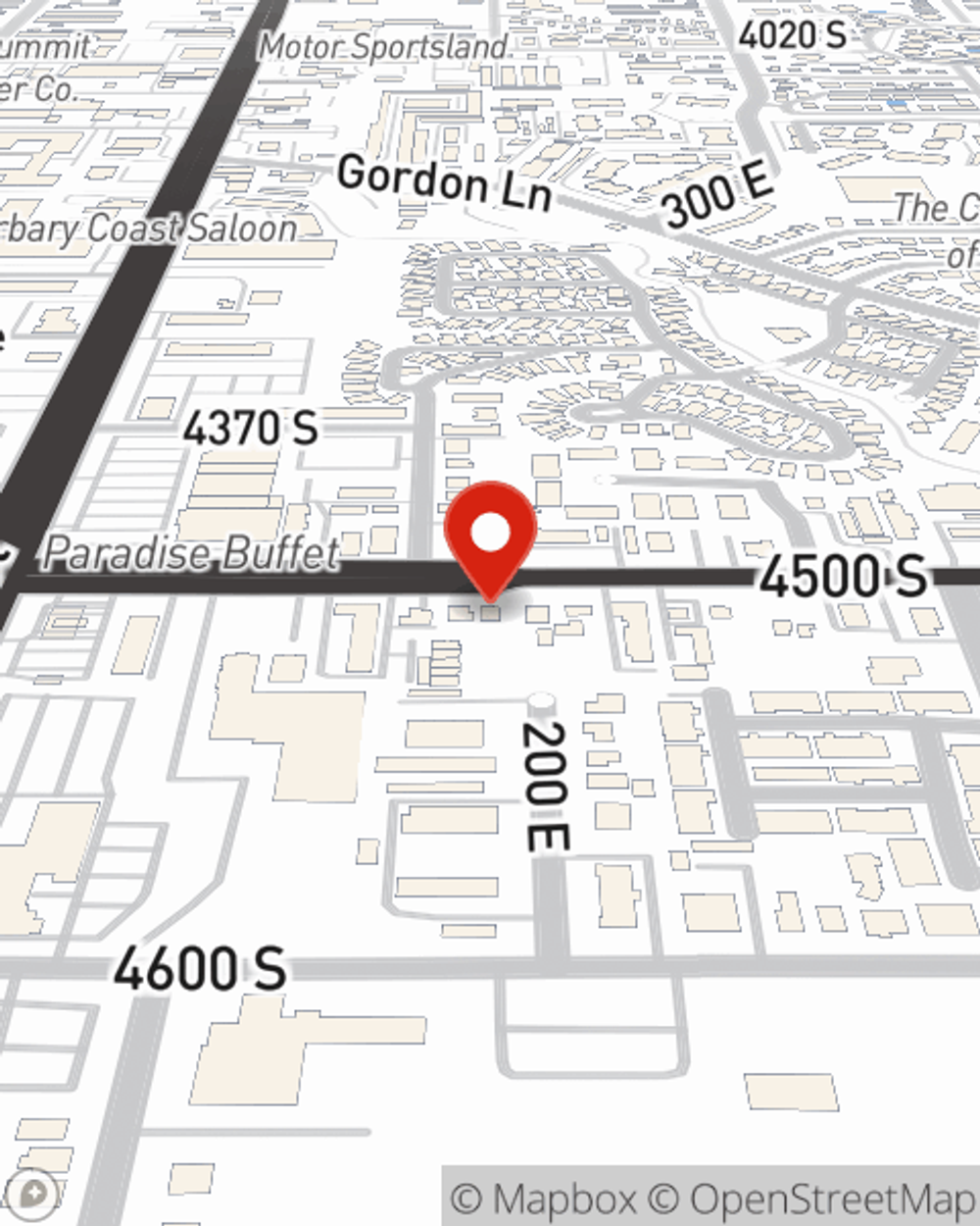 Map showing State Farm Agent's office