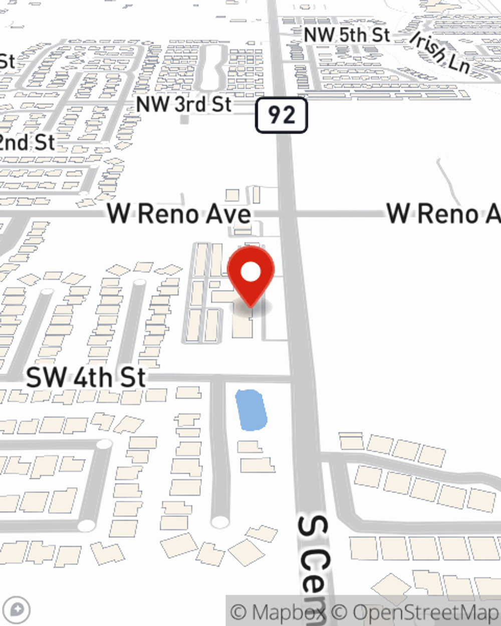 Map showing State Farm Agent Becky Stevens's office at 331 S Cemetery Rd Suite L, Yukon, OK