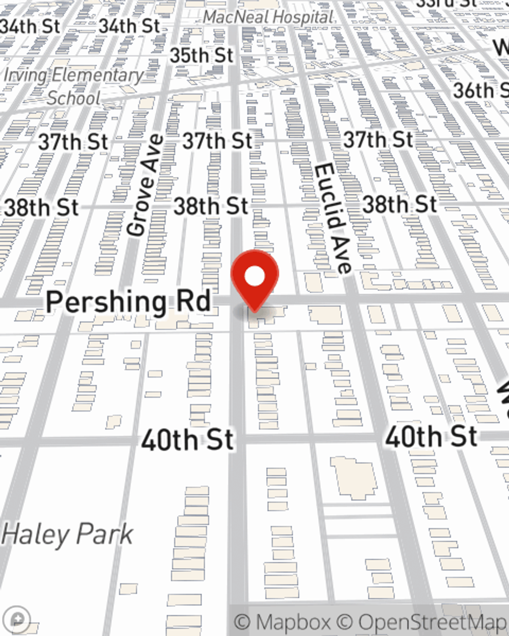 Map showing State Farm Agent Kevin Collins's office at 6743 Pershing Road, Stickney, IL