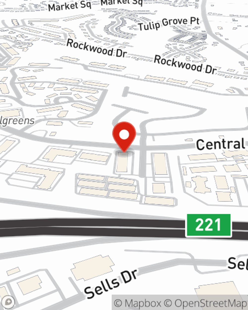 Map showing State Farm Agent Barbara Stewart's office at 1306 Central Ct, Hermitage, TN