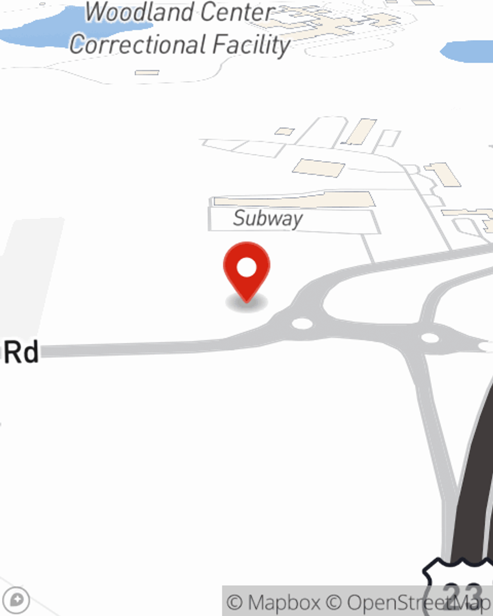 Map showing State Farm Agent Jared Trella's office at 11930 Whitmore Lake Road Suite G Whitmore Lake, MI