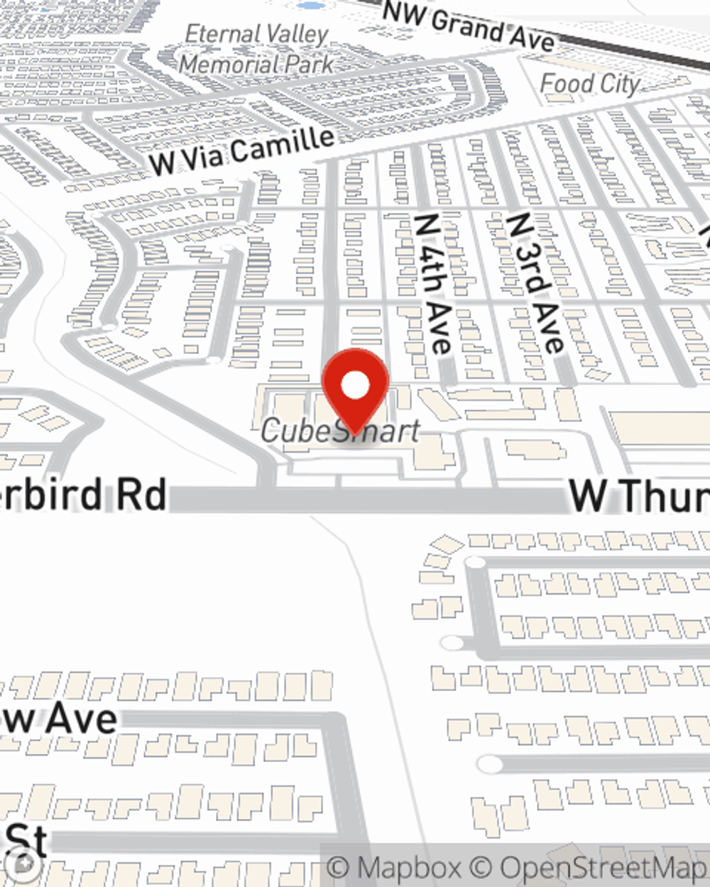 Map showing State Farm Agent's office