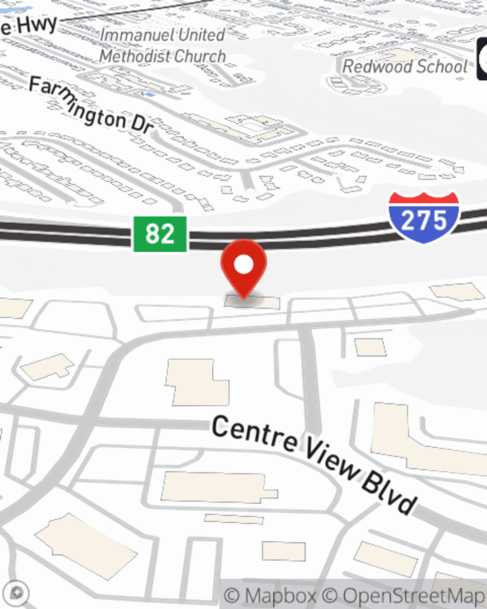 Map showing State Farm Agent Cooper Downs's office at 2734 Chancellor Drive Suite 103, Crestview Hills, KY