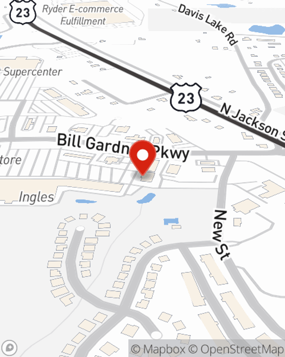Map showing State Farm Agent Laura Huerta's office at 4992 Bill Gardner Parkway, Locust Grove, GA