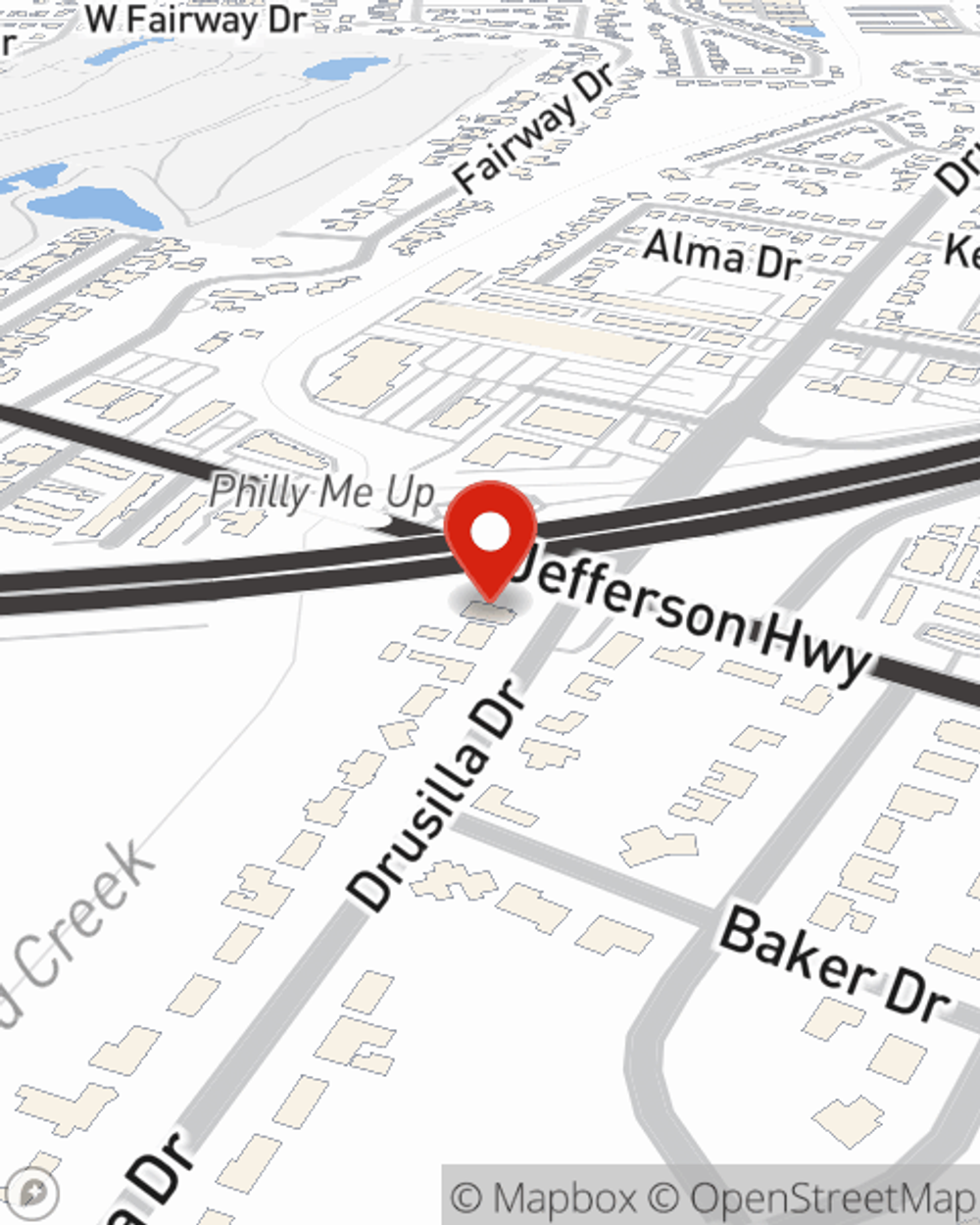 Map showing State Farm Agent's office