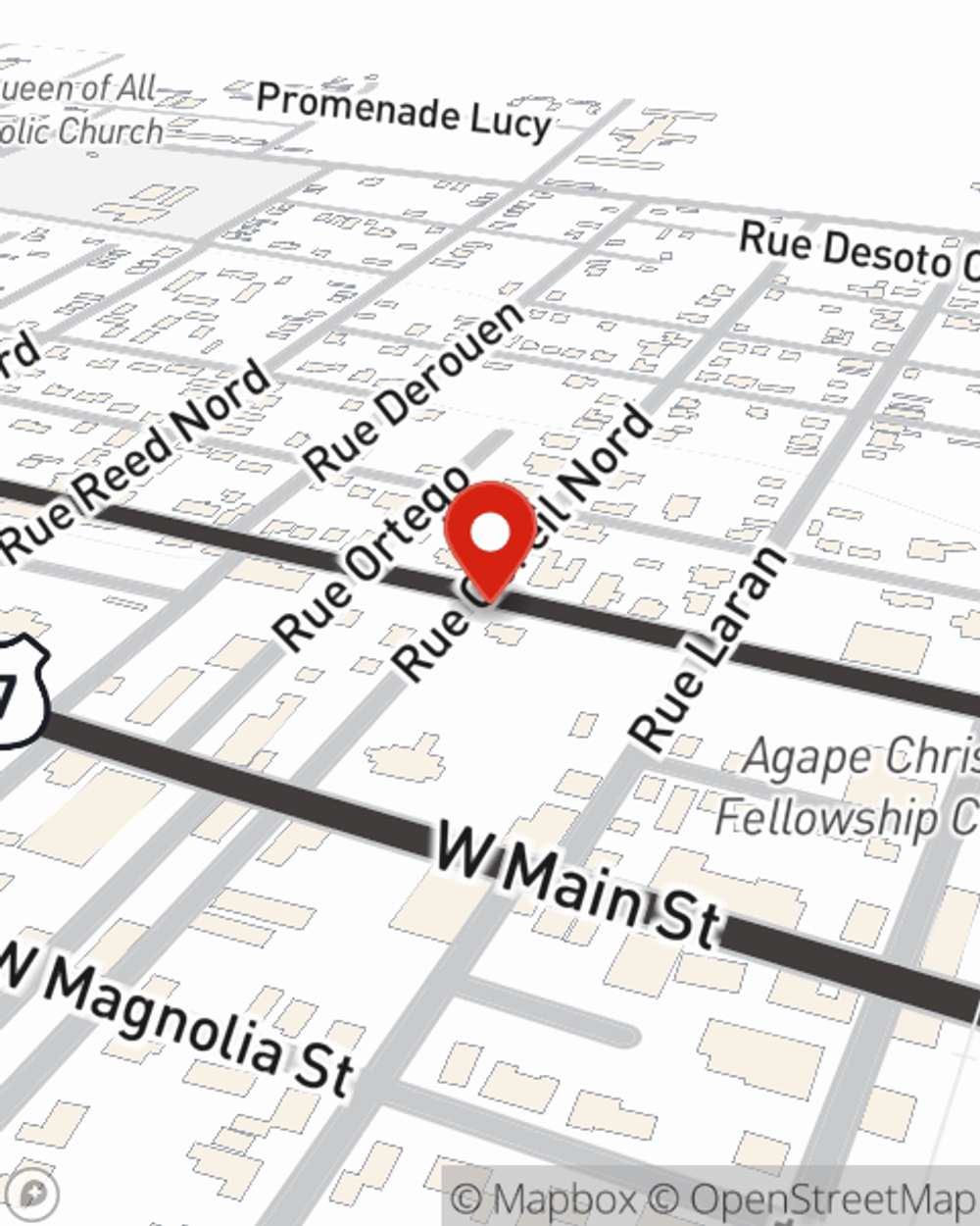 Map showing State Farm Agent Ted Tolbert's office at 220 W Lasalle Street, Ville Platte, LA