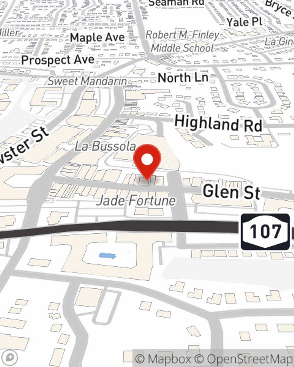 Map showing State Farm Agent Paul Roman's office at 39 Glen Street 2nd floor Suite 1, Glen Cove, NY