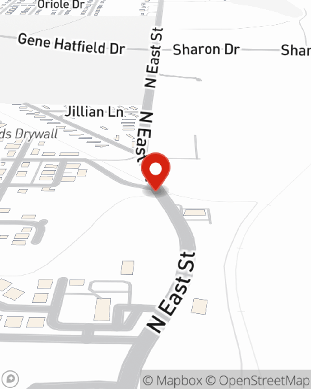 Map showing State Farm Agent Kyle Hickam's office at 540 N East St, Suite A, Webb City, MO