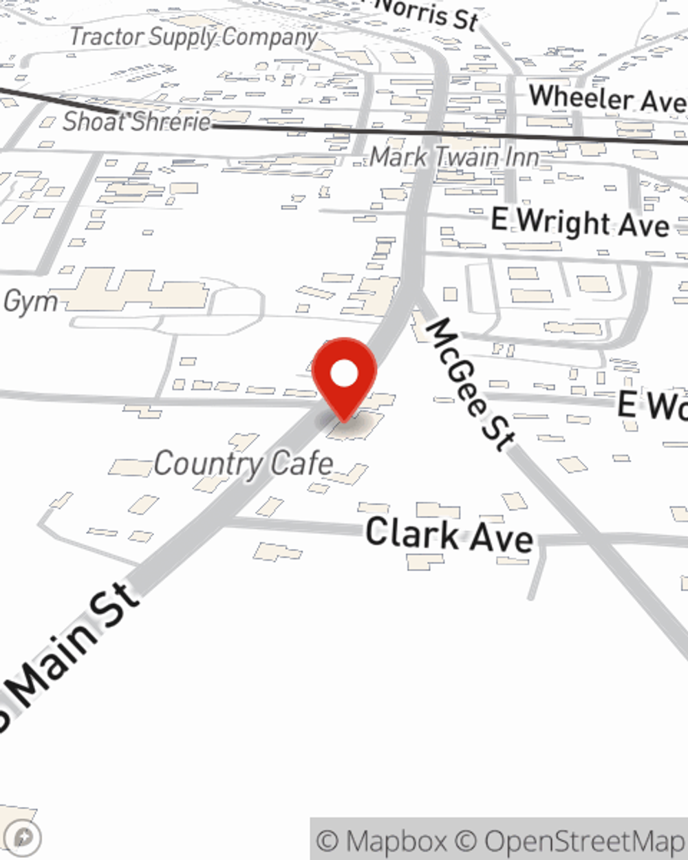 Map showing State Farm Agent Austin Andrews's office at 400 S Main Street Building C Jamestown, TN