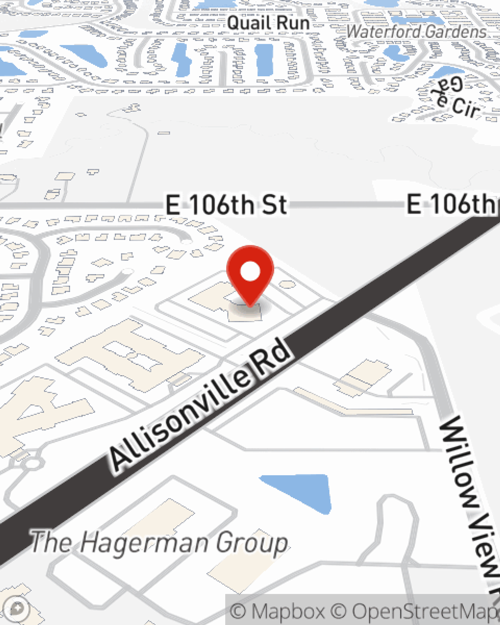 Map showing State Farm Agent's office