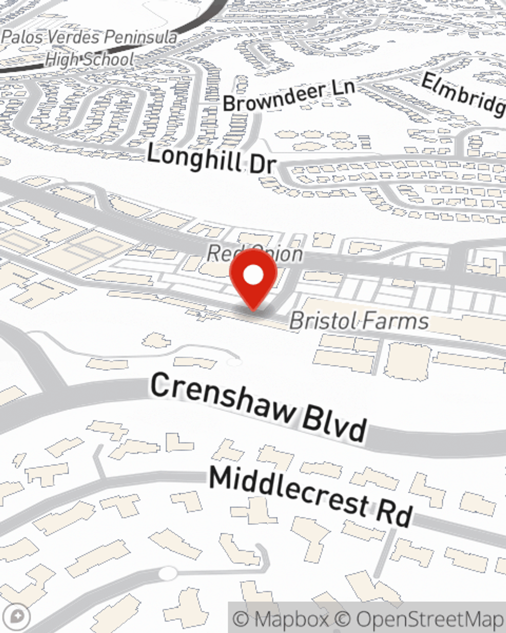 Map showing State Farm Agent Jing Huang's office at 761 Deep Valley Drive, 2nd Floor Rolling Hills Estates, CA