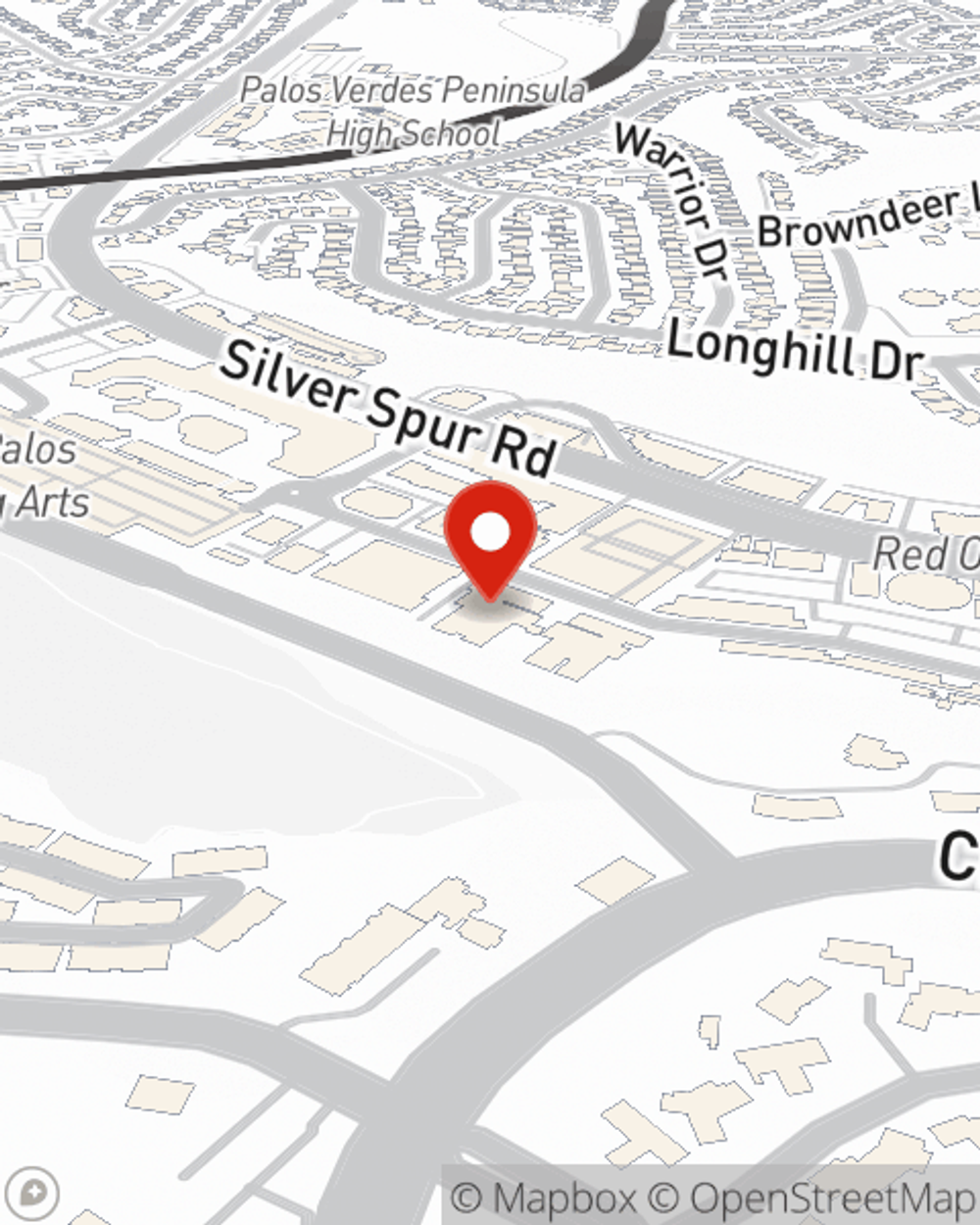 Map showing State Farm Agent Jing Huang's office at 655 Deep Valley Dr Suite 100-C, Rolling Hills Estates, CA