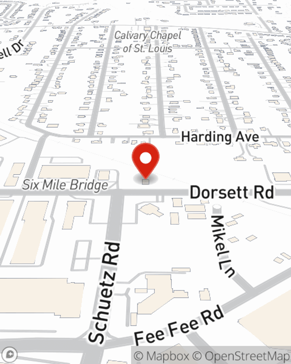 Map showing State Farm Agent Jonathan Price's office at 11815 Dorsett Road, Maryland Heights, MO