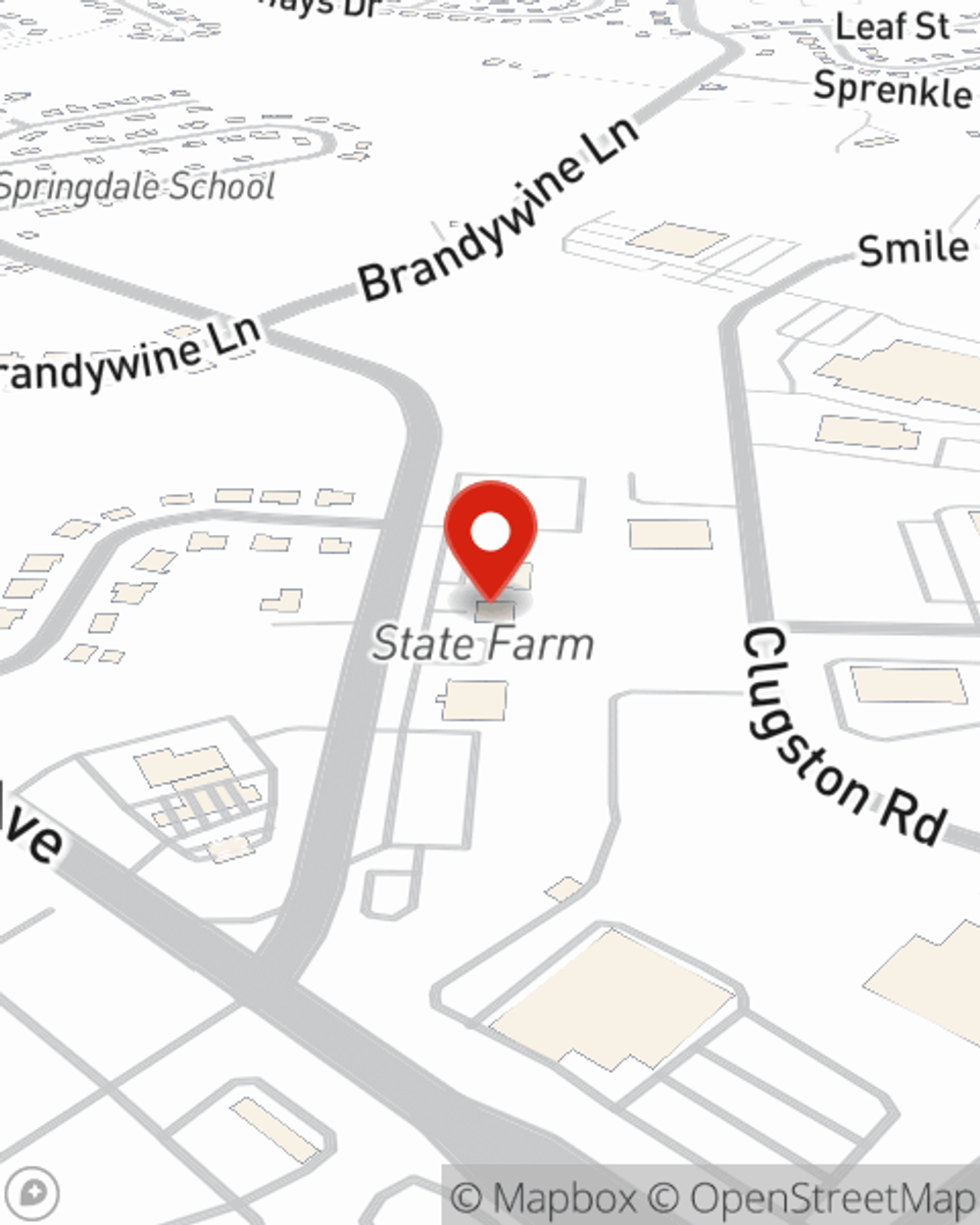 Map showing State Farm Agent Lisa Pate's office at 524 Greenbriar Rd, Suite 1, York, PA