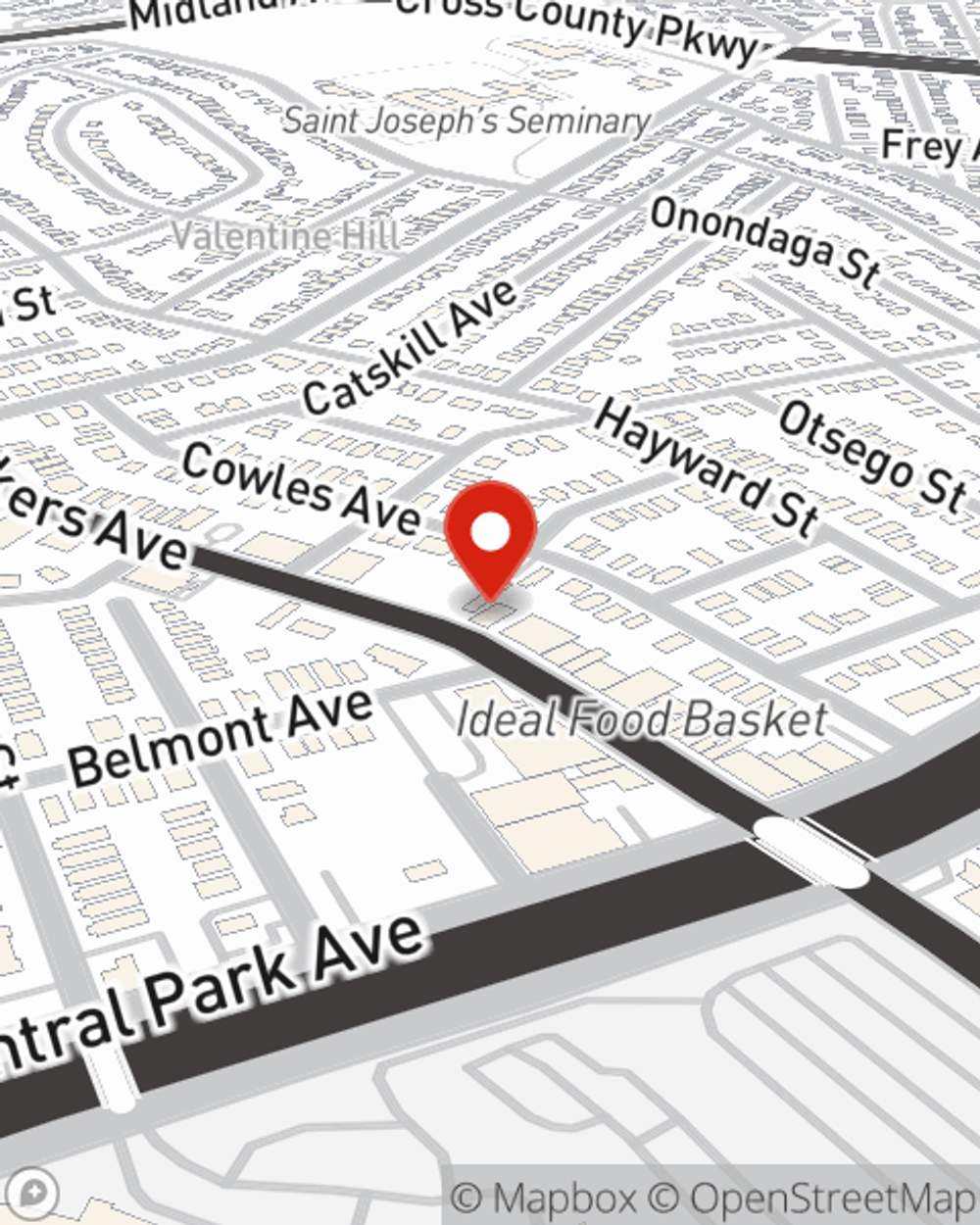 Map showing State Farm Agent's office