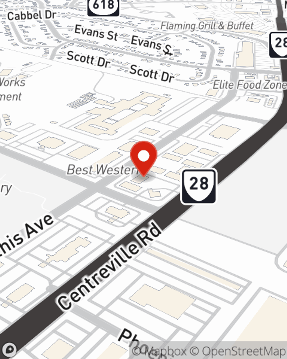Map showing State Farm Agent Raj Nijjar's office at 8645 Mathis Avenue Suite 201, Manassas, VA