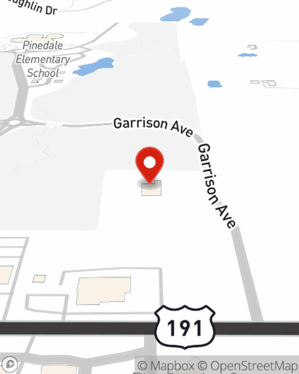Map showing State Farm Agent Peter Scherbel's office at 41 S Franklin Ave, Pinedale, WY