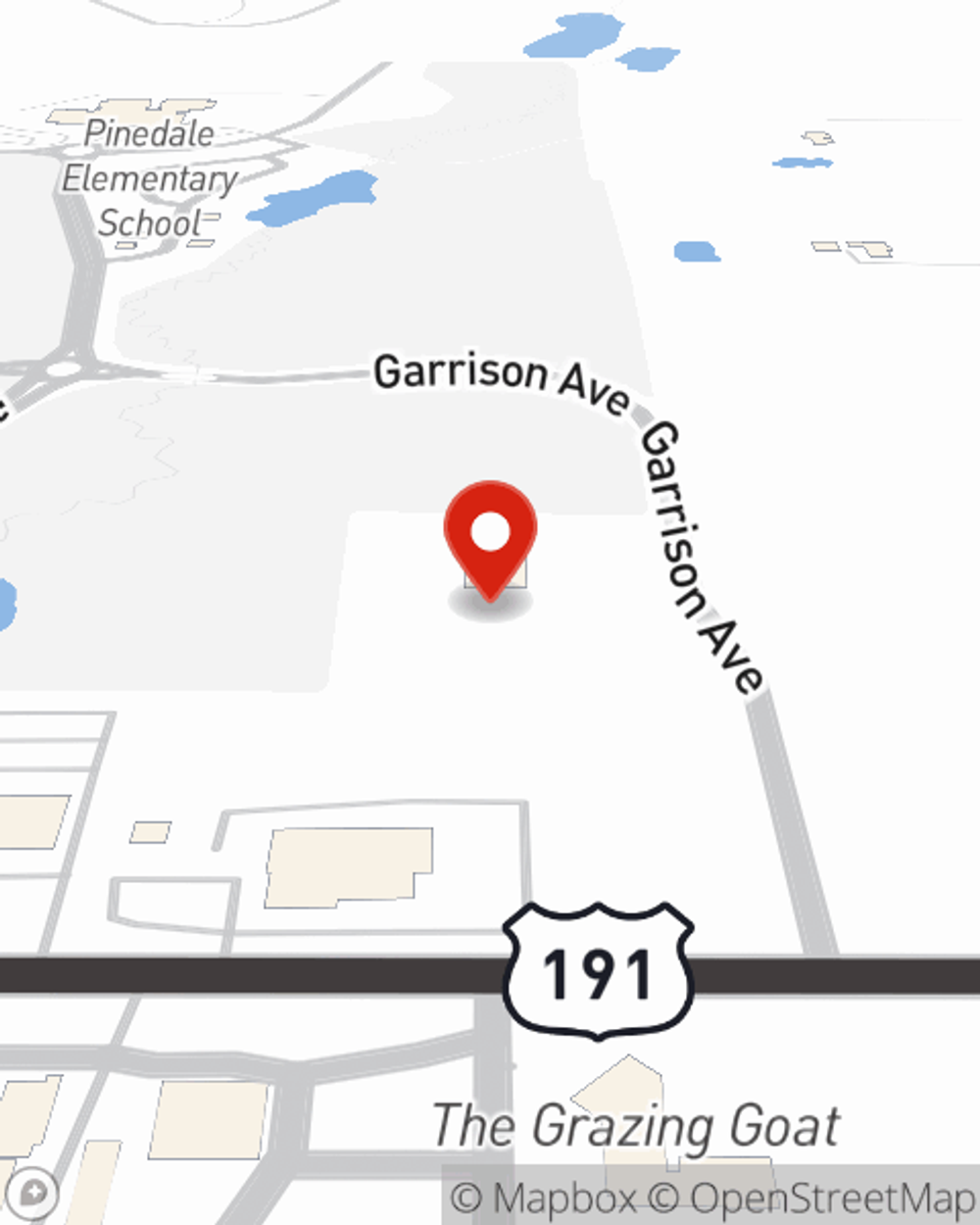 Map showing State Farm Agent Peter Scherbel's office at 41 S Franklin Ave, Pinedale, WY