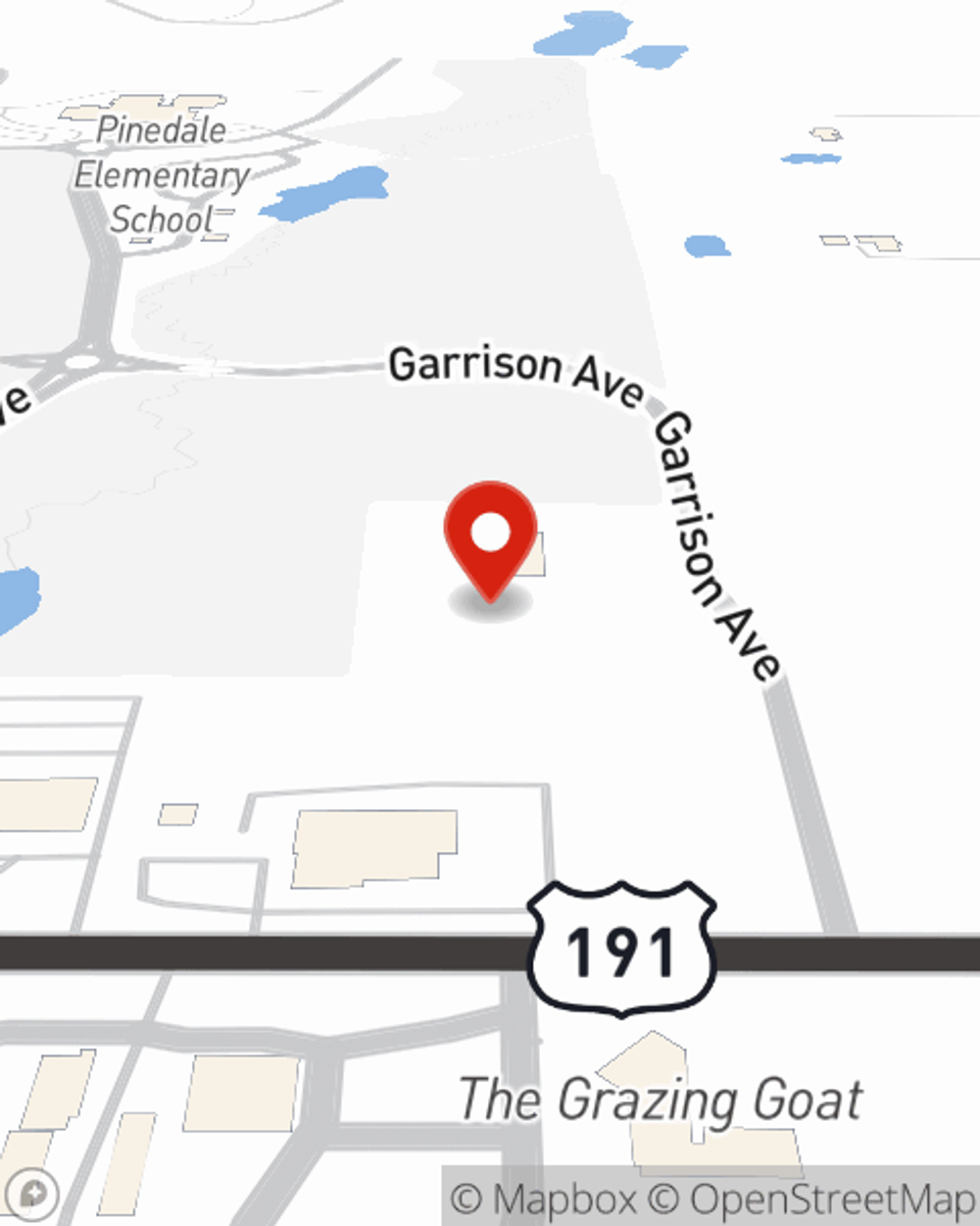 Map showing State Farm Agent Peter Scherbel's office at 41 S Franklin Ave, Pinedale, WY