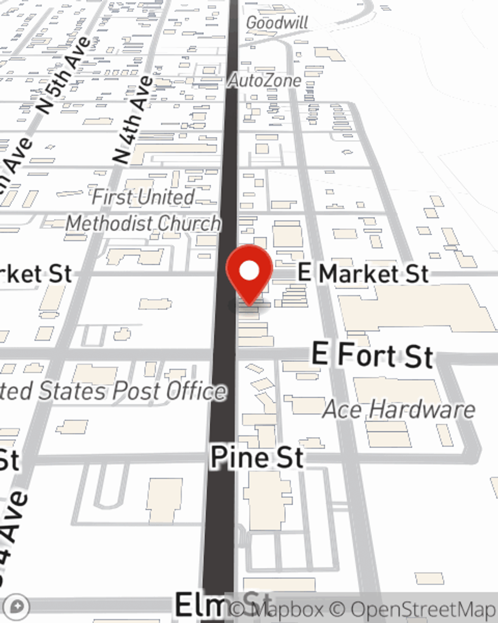 Map showing State Farm Agent Jason Hoppa's office at 112 N. 3rd Ave, Chatsworth, GA