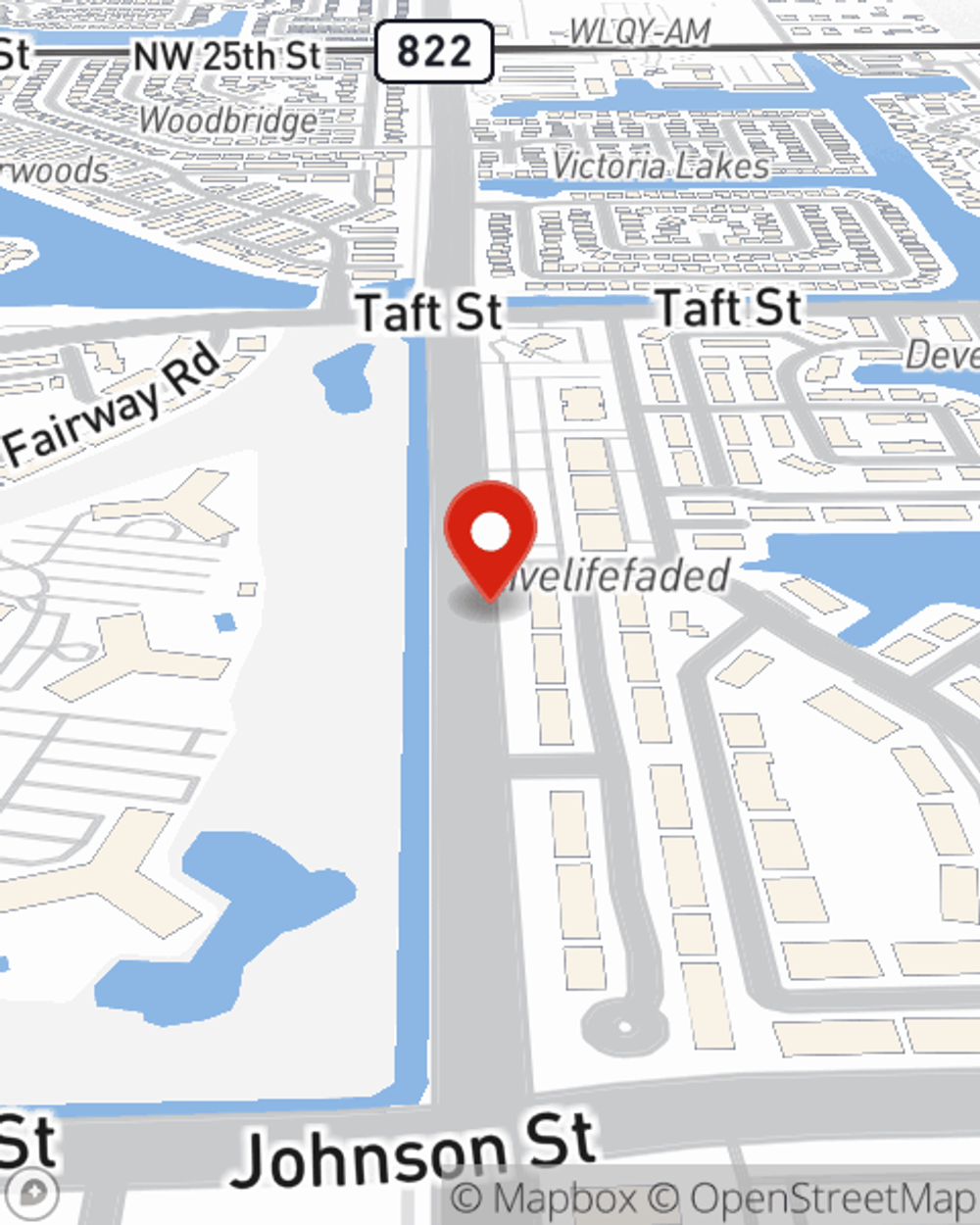 Map showing State Farm Agent Crystal Shelton's office at 1331 N Palm Avenue, Pembroke Pines, FL