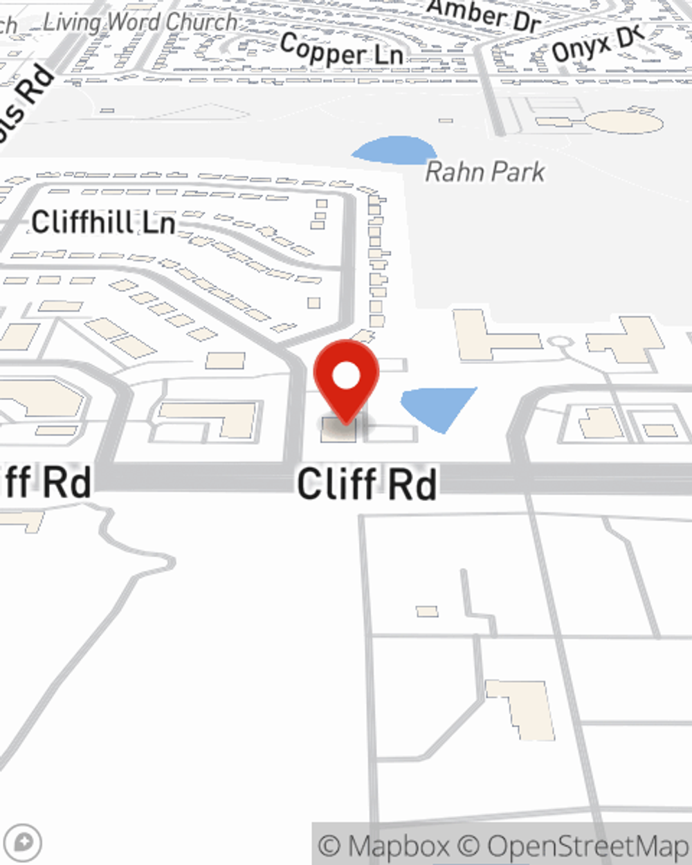 Map showing State Farm Agent's office