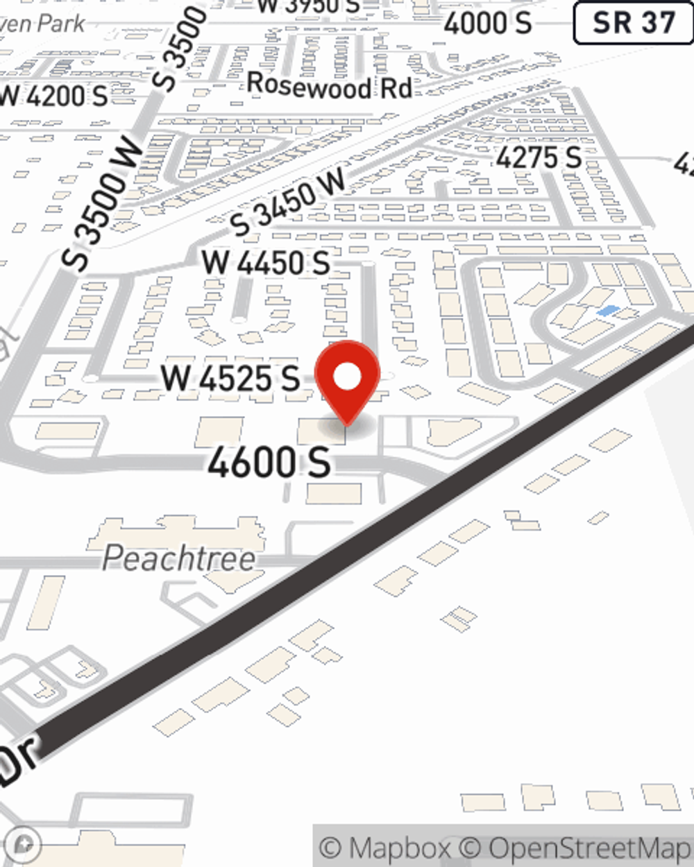 Map showing State Farm Agent's office