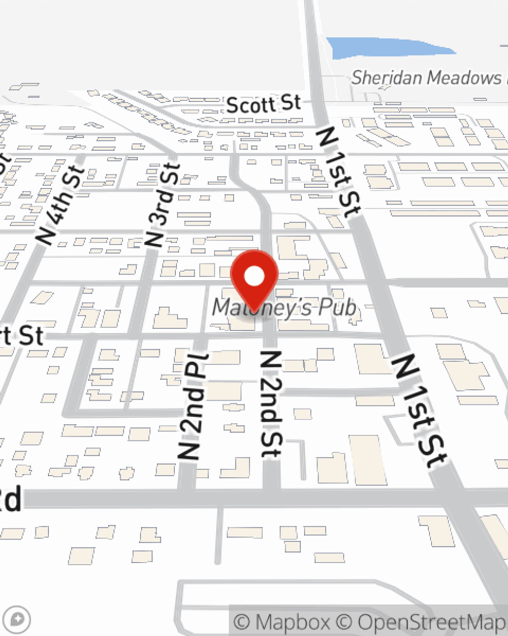 Map showing State Farm Agent Monica Hursey's office at 208 N 2nd Street Eldridge, IA