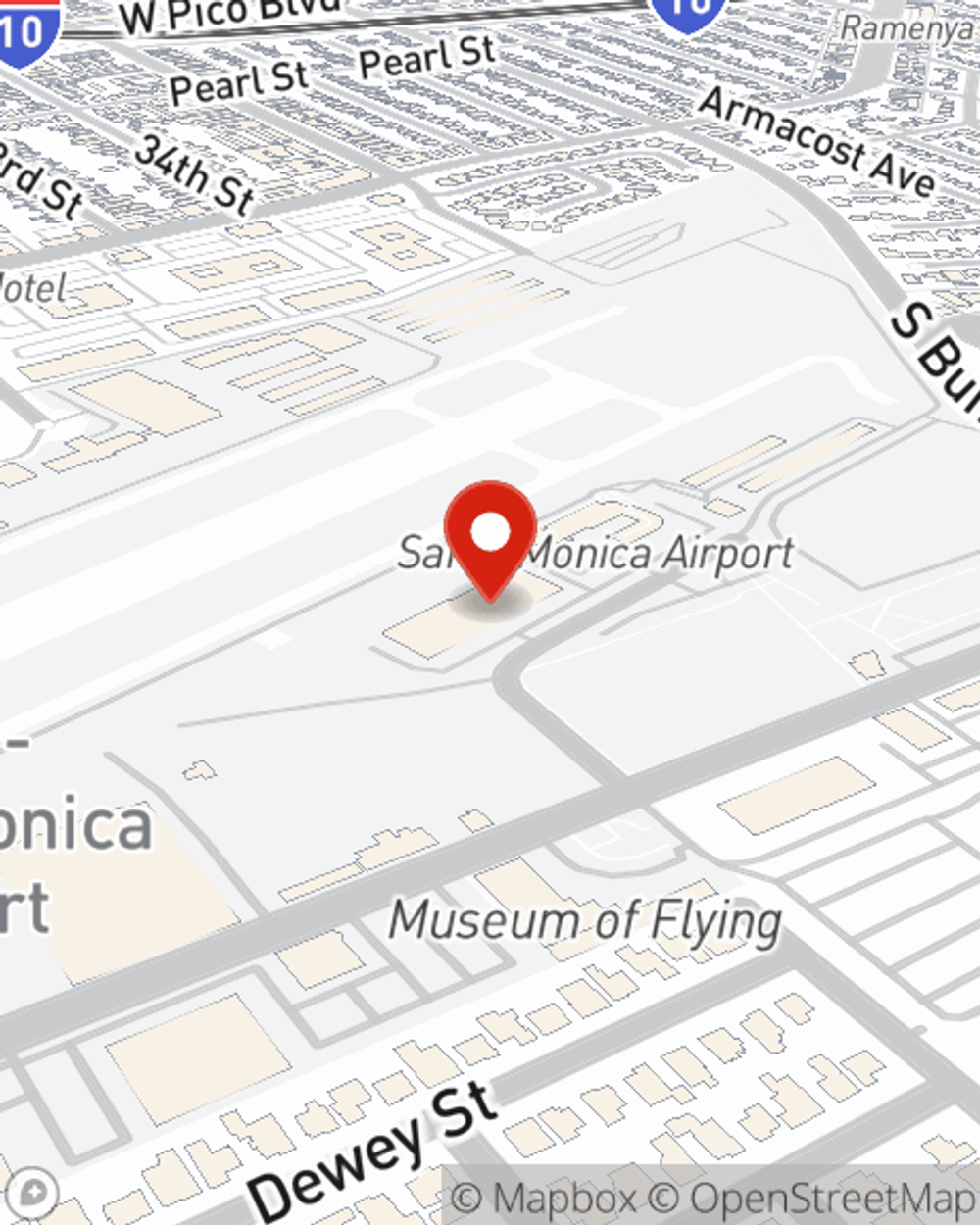 Map showing State Farm Agent Dave Rosenberg's office at 3157 Donald Douglas Loop S, Santa Monica, CA