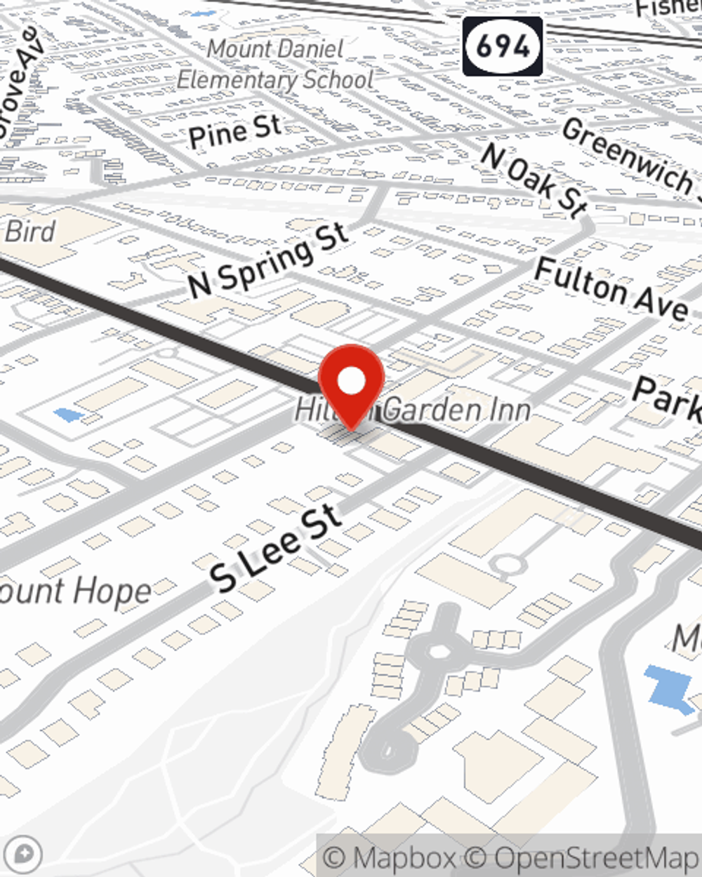 Map showing State Farm Agent Anh Nguyen's office at 707 W Broad St, Falls Church, VA