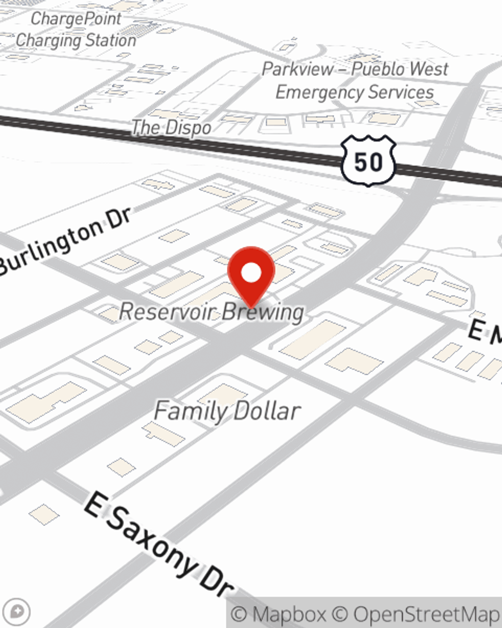 Map showing State Farm Agent Mark Gregory's office at 179 S Purcell Blvd, Pueblo West, CO